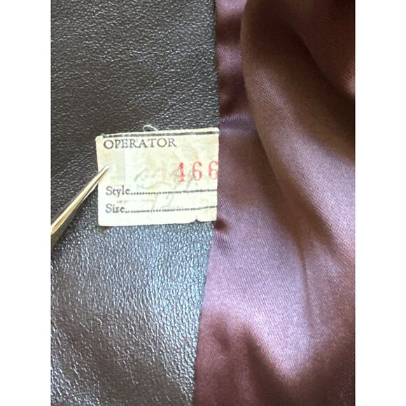 VTG Stunning 70s Leather Fur Funnel High Neck Trench Penny Lane Coat M Brown - Picture 12 of 16